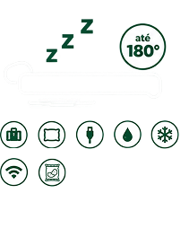 Cama: poltrona que reclina até 180 graus, o máximo de conforto para o seu destino